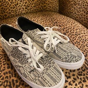 Vans Textured Black and ivory Sneakers